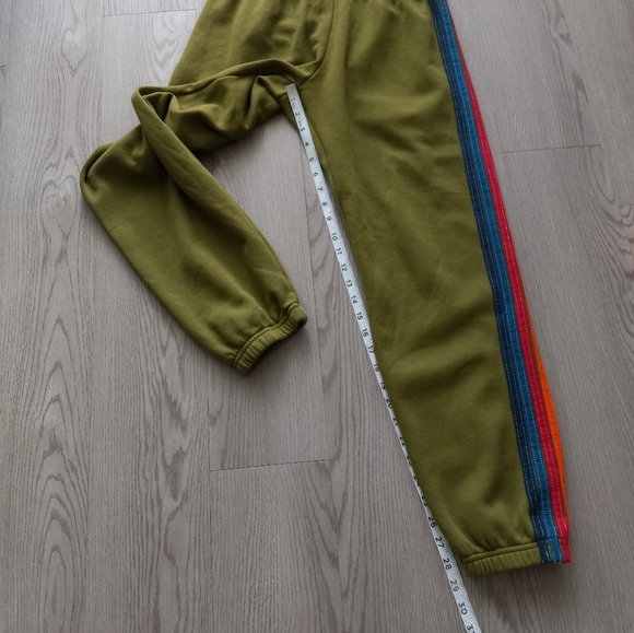 Aviator Nation 5 Stripe Sweatpants Jungle Green L - Picture 10 of 14